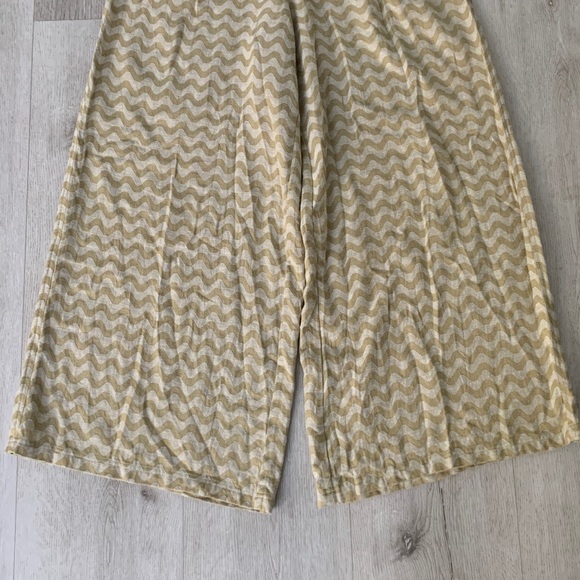 Zulu &‎ Zephyr Chartreuse Wave Wide-Leg Pants - Picture 3 of 10